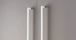 Mâner mobilier Viefe U, alb mat, 136,5 mm (interax 128 mm)