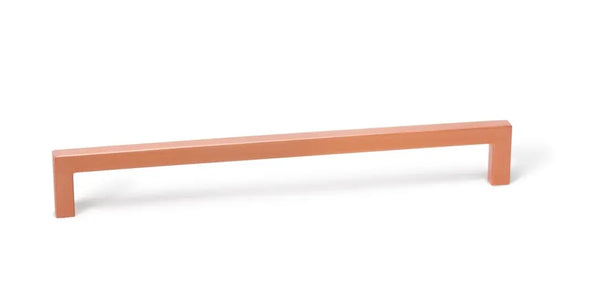 Mâner mobilier Viefe U, cupru periat, 136,5 mm (interax 128 mm)
