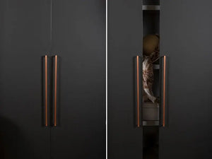 Mâner mobilier Viefe U, cupru periat, 500,5 mm (interax 492 mm) - imagine 2