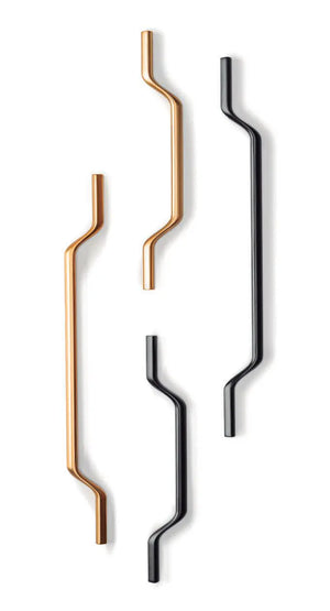 Mâner mobilier Viefe Valley, negru mat, 330 mm (interax 256 mm)