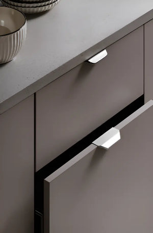 Mâner mobilier Viefe Vann, alb mat, 100 mm (interax 64 mm) - imagine 3