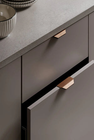 Mâner mobilier Viefe Vann, bronz periat, 100 mm (interax 64 mm) - imagine 3