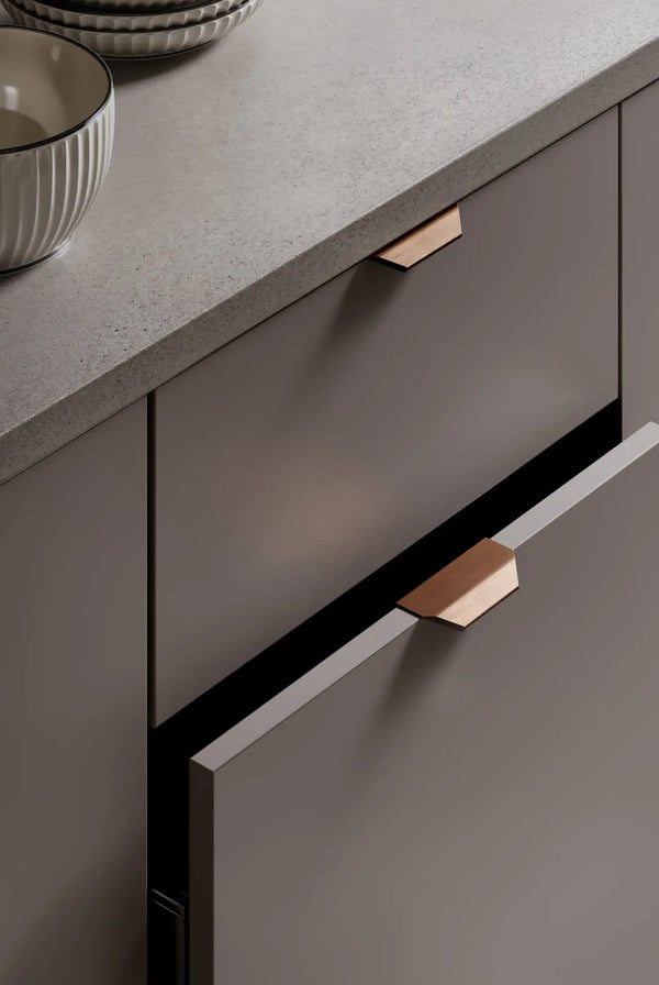 Mâner mobilier Viefe Vann, bronz periat, 100 mm (interax 64 mm) - imagine 3
