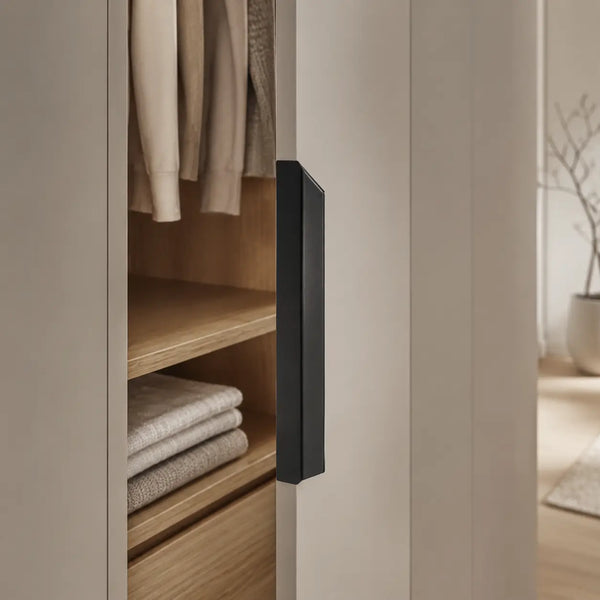 Mâner mobilier Viefe Vann, negru mat, 350 mm (interax 256 mm) - imagine 2