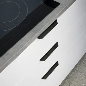 Mâner mobilier Viefe Vann, negru mat, 350 mm (interax 256 mm) - imagine 4