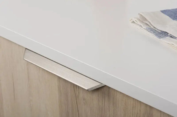 Mâner mobilier Viefe Vann, oțel inoxidabil, 200 mm (interax 128 mm)
