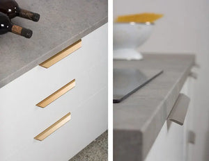 Mâner mobilier Viefe Vann, oțel inoxidabil, 350 mm (interax 256 mm) - imagine 2