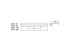Mâner mobilier Viefe Way, alb mat, 100 mm (interax 64 mm)