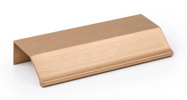 Mâner mobilier Viefe Wing, alamă cava periată, 100 mm (interax 64 mm) - imagine 5