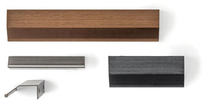 Mâner mobilier Viefe Wing, negru periat, 200 mm (interax 128 mm) - imagine 5