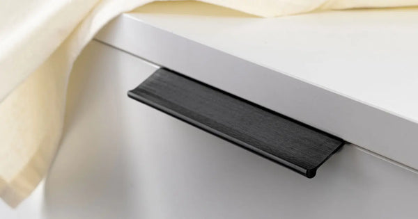 Mâner mobilier Viefe Wing, negru periat, 350 mm (interax 256 mm) - imagine 4