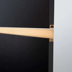 Mâner mobilier Viefe, alamă cava periată, 247 mm - imagine 3