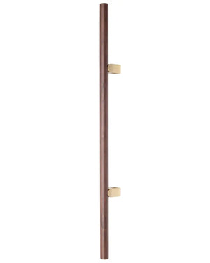 Mâner spațial Viefe Kumo Wood Big One, nuc și alamă periată, 1596 mm (interax 1056 mm)