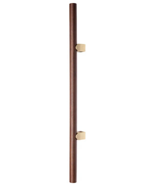 Mâner spațial Viefe Kumo Wood Big One, nuc și alamă periată, 878 mm (interax 448 mm)