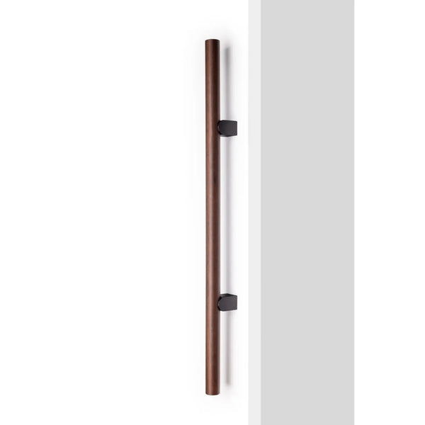 Mâner spațial Viefe Kumo Wood Big, nuc și negru titan, 610 mm (interax 320 mm) - imagine 2