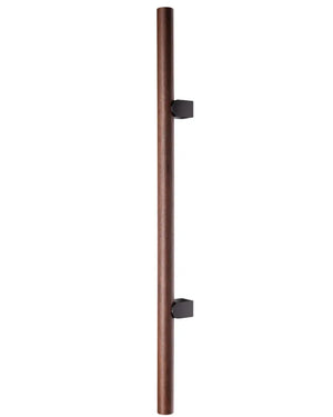 Mâner spațial Viefe Kumo Wood Big, nuc și negru titan, 610 mm (interax 320 mm)