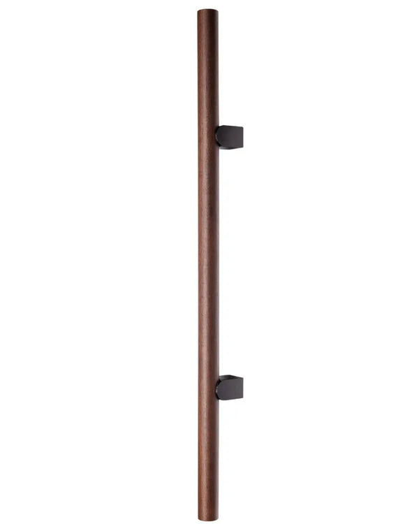 Mâner spațial Viefe Kumo Wood Big, nuc și negru titan, 610 mm (interax 320 mm)