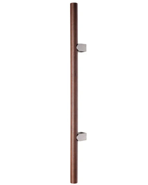 Mâner spațial Viefe Kumo Wood Big, nuc și oțel inoxidabil, 610 mm (interax 320 mm)