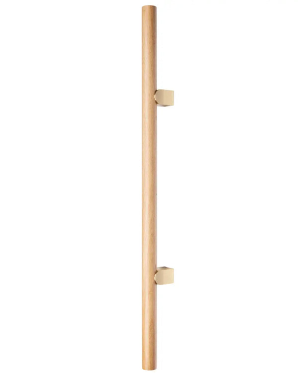 Mâner spațial Viefe Kumo Wood Big, stejar și alamă periată, 610 mm (interax 320 mm)