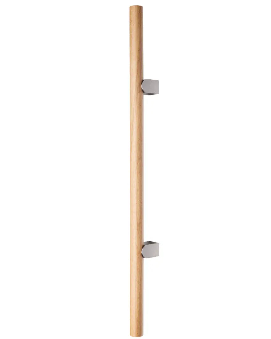 Mâner spațial Viefe Kumo Wood Big, stejar și oțel inoxidabil, 610 mm (interax 320 mm)