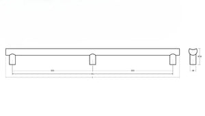 Mâner spațial Viefe Moon, oțel inoxidabil, 1096 mm (interax 1056 mm) - imagine 4