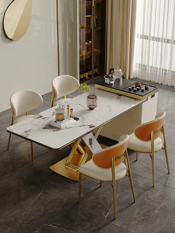Masa dining din inox 8k cu blat din compozit DT2235 - lussoline