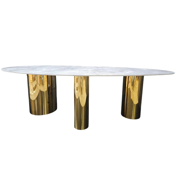 Masa dining cu blat compozit si inox Regal - DT2150 lussoline