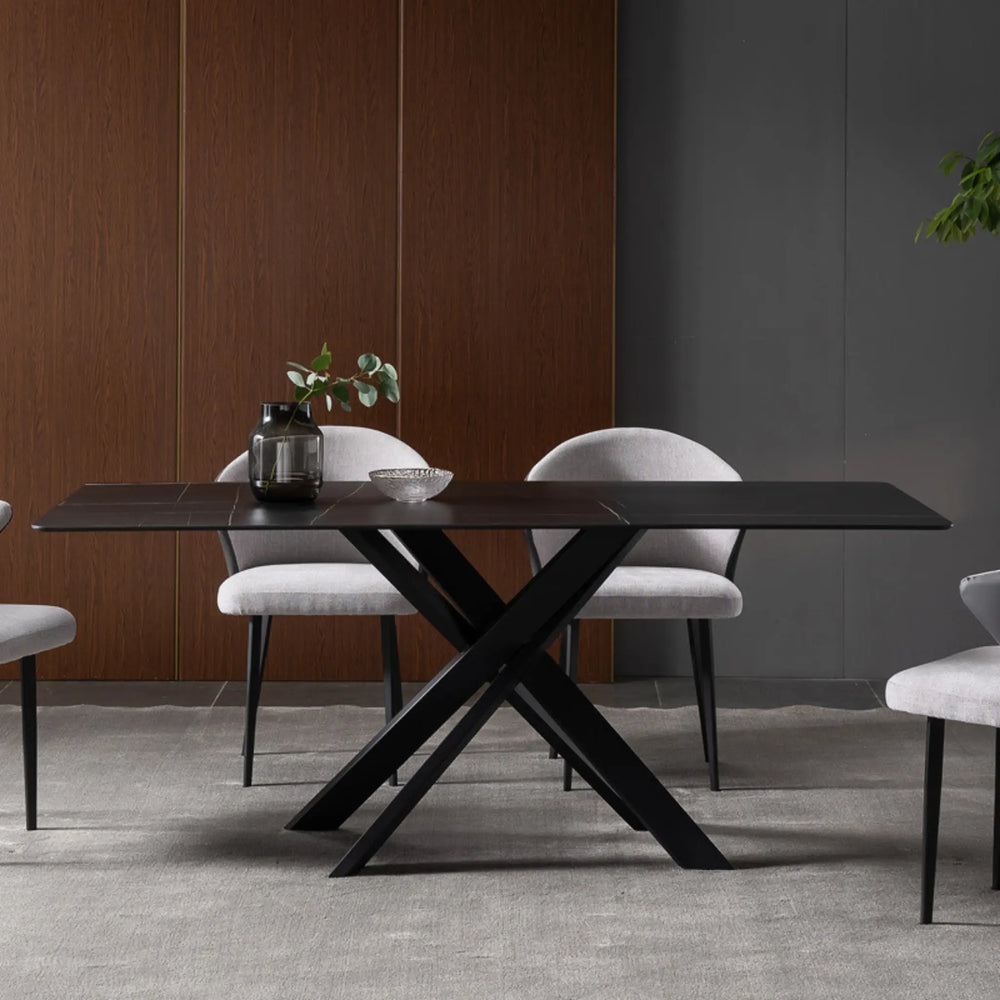 Masă dining din piatră sinterizată și inox 8k X-Forma - DT2131 lussoline