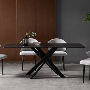 Masă dining din piatră sinterizată și inox 8k X-Forma - DT2131 lussoline