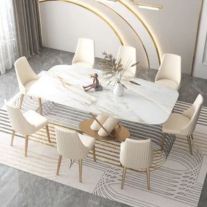 Masa dining din inox 8k cu blat din compozit DT2236 - lussoline