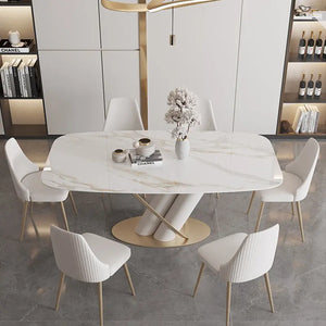 Masa dining din inox 8k cu blat din compozit DT2236 - lussoline
