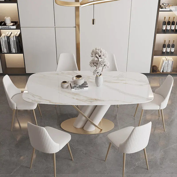Masa dining din inox 8k cu blat din compozit DT2236 - lussoline