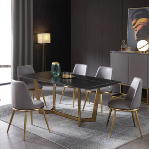 Masa dining din inox 8k cu blat din compozit DT2136 - lussoline