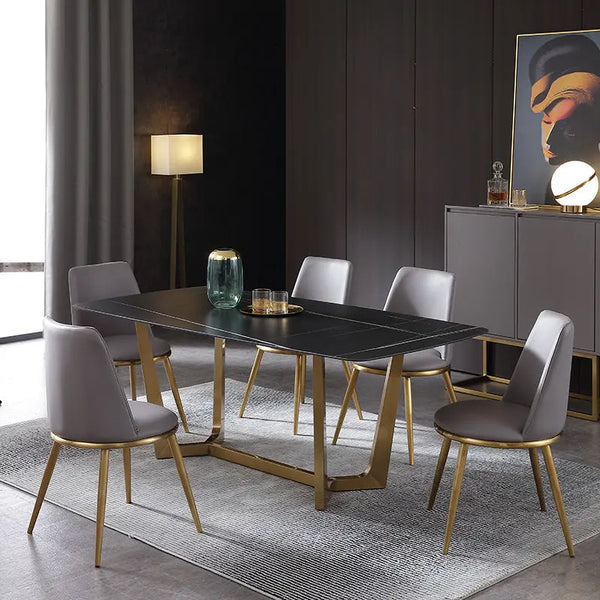Masa dining din inox 8k cu blat din compozit DT2136 - lussoline