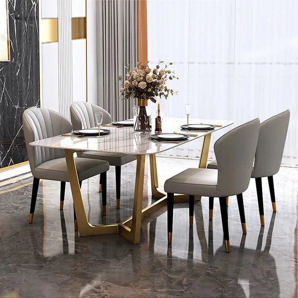 Masa dining din inox 8k cu blat din compozit DT2136 - lussoline