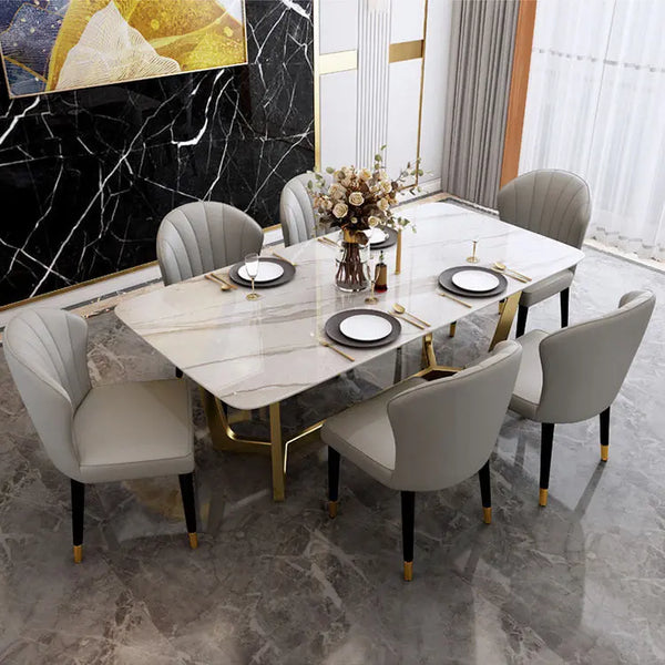 Masa dining din inox 8k cu blat din compozit DT2136 - lussoline
