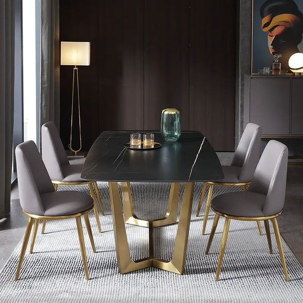 Masa dining din inox 8k cu blat din compozit DT2136 - lussoline