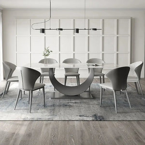 Masa dining din inox 8k cu blat din compozit DT2205 - lussoline