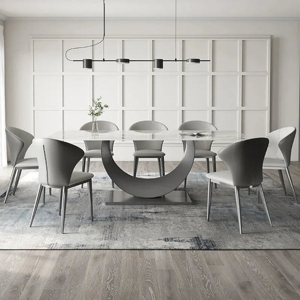 Masa dining din inox 8k cu blat din compozit DT2205 - lussoline