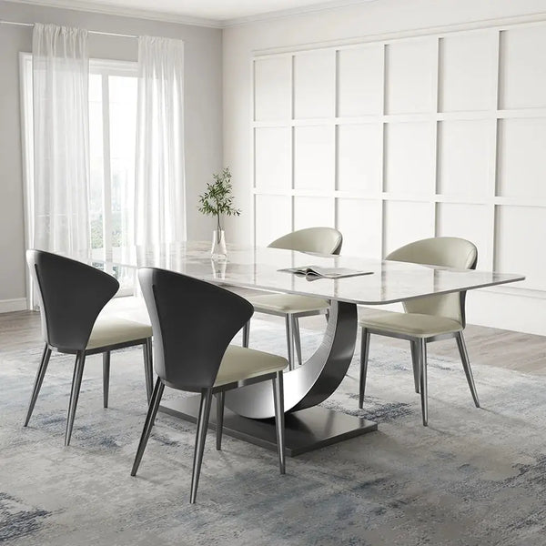 Masa dining din inox 8k cu blat din compozit DT2205 - lussoline
