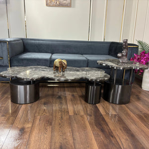 Masuta cafea din marmura artificiala si inox Cressida - CT1967 Lussoline