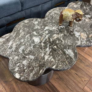 Masuta cafea din marmura artificiala si inox Cressida - CT1967 Lussoline