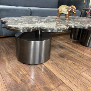 Masuta cafea din marmura artificiala si inox Cressida - CT1967 Lussoline