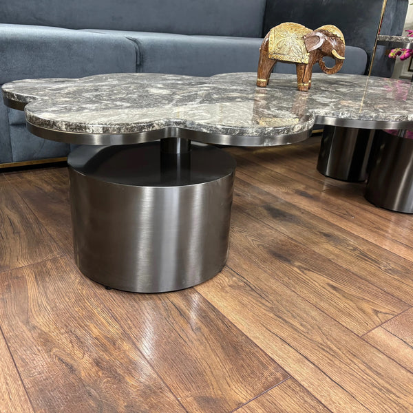 Masuta cafea din marmura artificiala si inox Cressida - CT1967 Lussoline