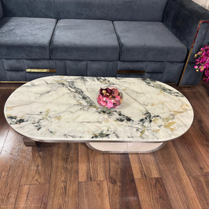 Masuta cafea din piatra sinterizata si inox Opal - CT8018 lussoline