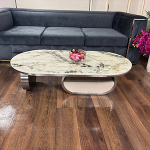 Masuta cafea din piatra sinterizata si inox Opal - CT8018 lussoline