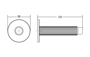 Opritor de ușă Viefe Arpa, oțel inoxidabil, 103 × 50 mm