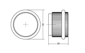 Opritor de ușă Viefe Arpa, oțel inoxidabil, 45 × 30 mm