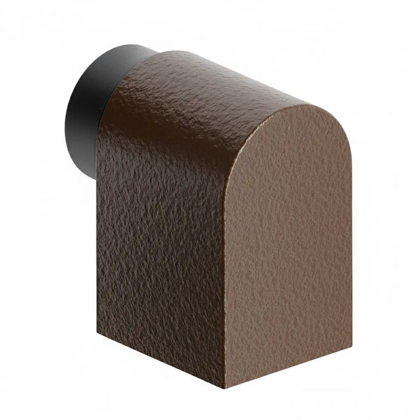 Opritor de ușă Viefe Casey, maro metalic texturat și negru mat, 47 × 30 mm