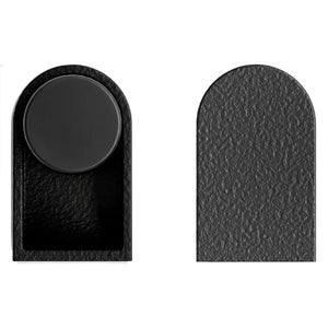 Opritor de ușă Viefe Casey, negru lava texturat și negru mat, 47 × 30 mm - imagine 2